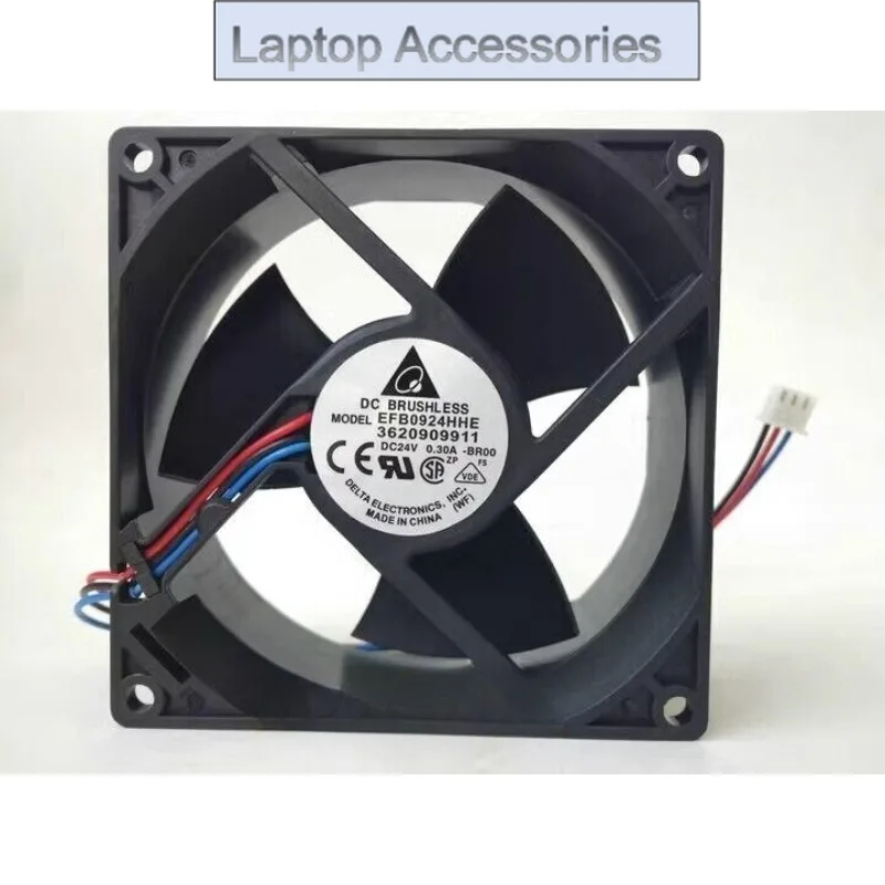 For  1pcs Delta EFB0924HHE 9038 DC24V 0.30A 90*38MM 9CM 3-Pin Inverter Cooling Fan