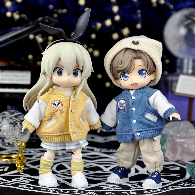 Ob11 Doll Baseball Jacket 100% Cotton Clothes Doll Sport Coat For Nendoroids 1/12 Bjd,Gsc,Obitsu11 Doll view 3