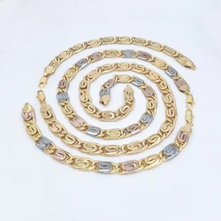 Brazilian Necklace And Earrings Jewelry Set For Women Men 11MM Width Big Size Jewellery Nigeria Bride Wedding Party Gift