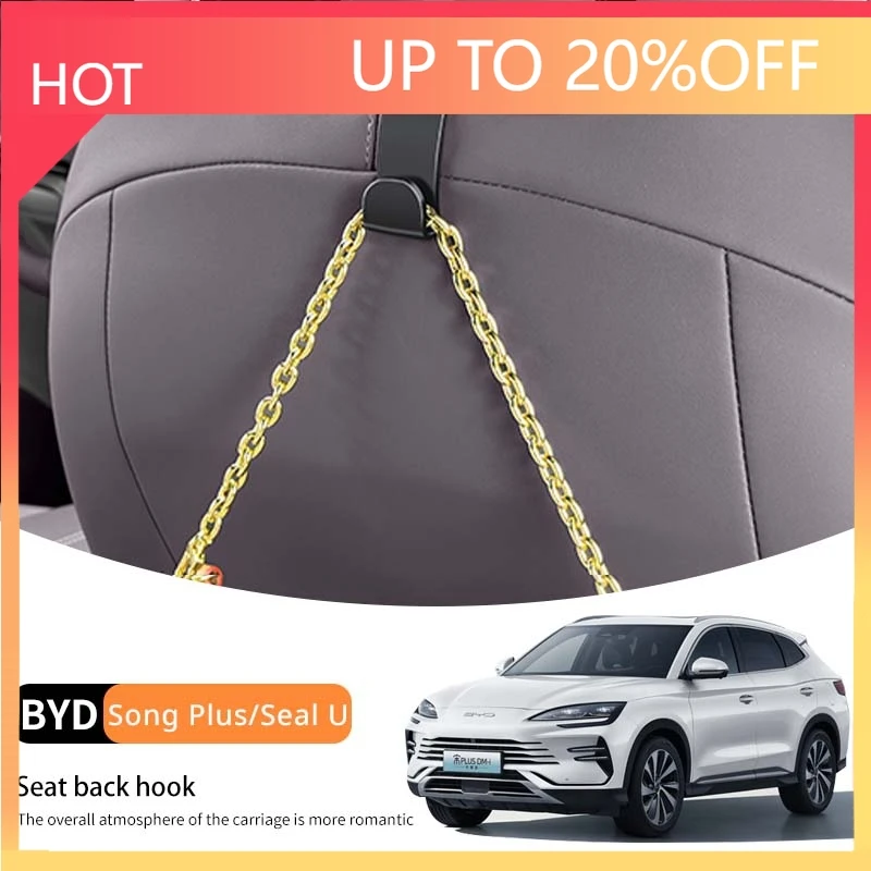 NEW1 1/2PCS For Byd Song Plus Seal u Dmi Ev 2023-2025 Car Seat Headrest Hook Internal Storage Organizer Large Load-Bearing Inter