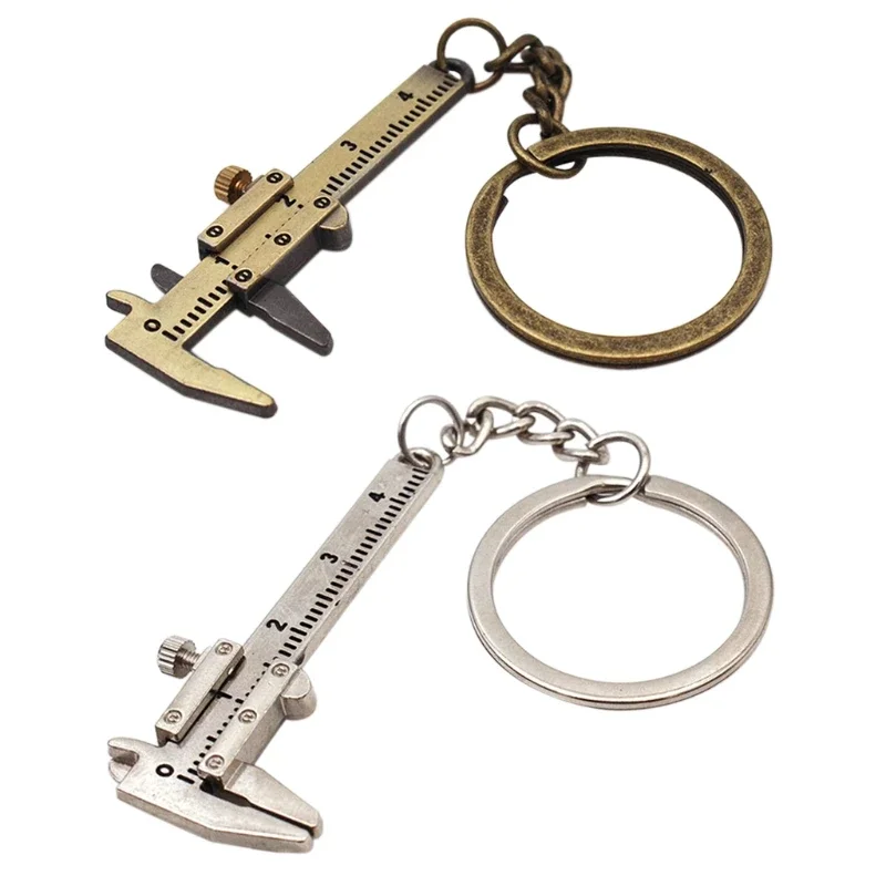 Mini Vernier Calipers Keychain for Key Ring Simulation Model Ruler Vernier Calip