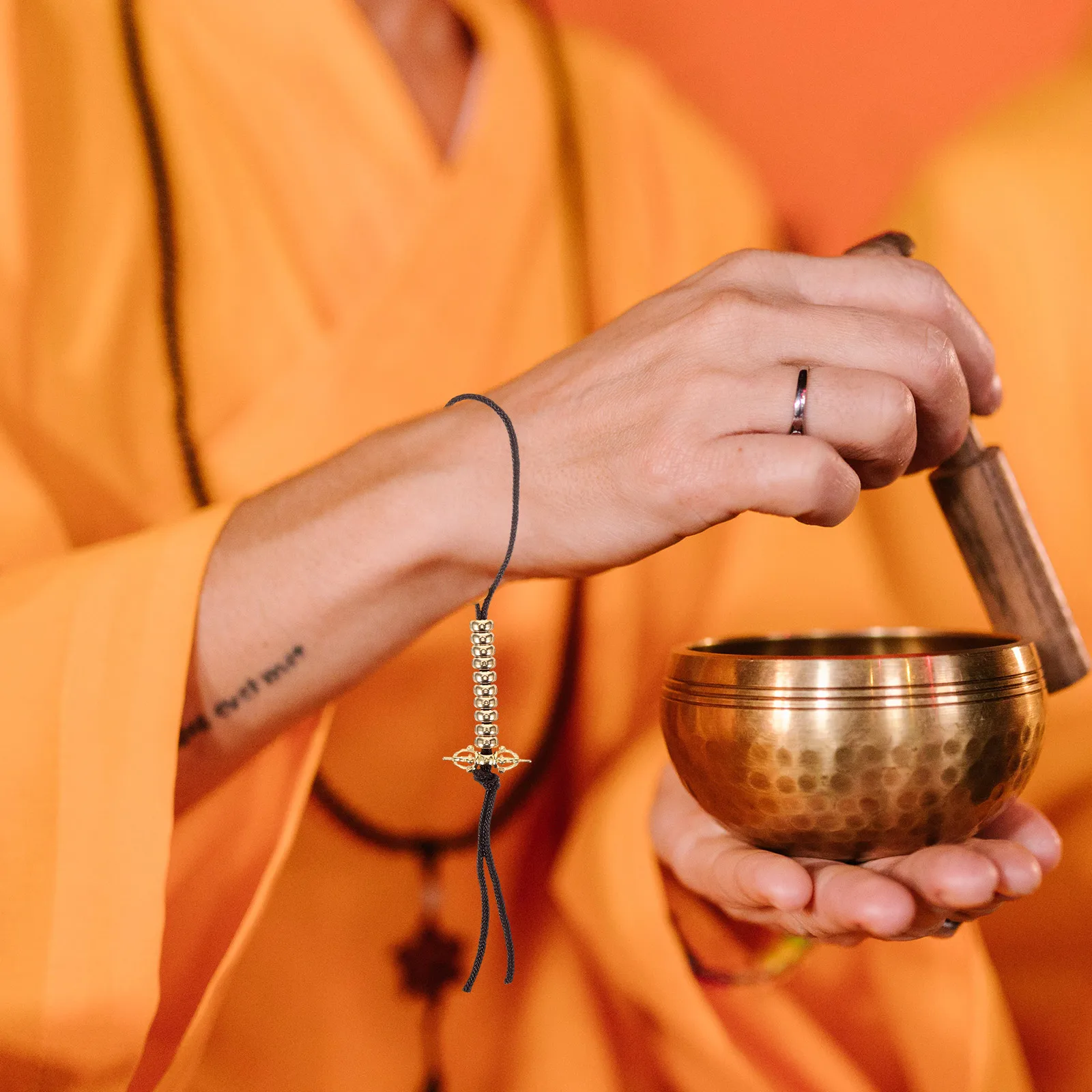 

2pcs Metal Bead Durable Buddha Chanting Counting Device For Meditation Prayer Pendant Decor Practical Bead Counter