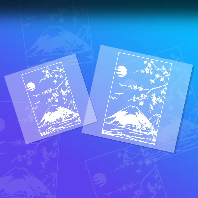 

PVC material waterproof car door and window decoration stickers with creative volcano pattern for car personalization.