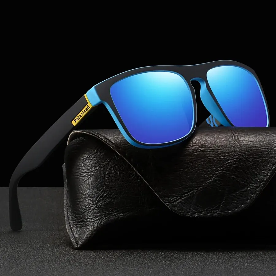 Klassieke Vierkante Vintage Sport Gepolariseerde Zonnebril Voor Mannen Vrouwen Luxe Merk Designer Zonnebril Rijden Vissen Uv400 Brillen