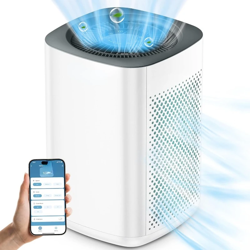 Air Purifier for Home, Large Room up to 1000 sq.ft in 60 Minutes, Smart Control, Removes 99.97% of Particles, H13 True