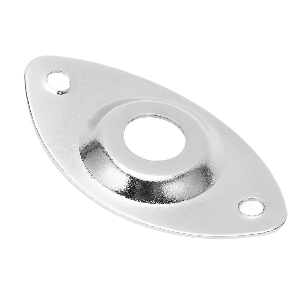 3PCS Metal Guitar Output Jack Plate Silver With Screws Bass Output Jack Electric Guitar Plate