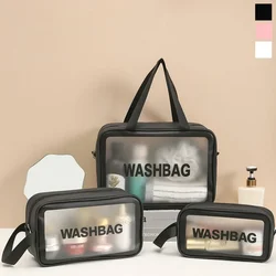 Black//White/pink Transparent Portable Women Travel Wash Bag Waterproof Makeup Storage Pouch Large Capacity Cosmetic Organizer