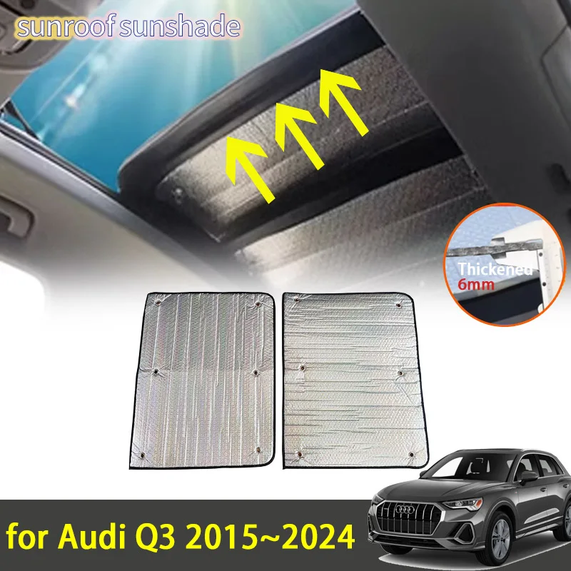 

Sunroof Sunshade for Audi Q3 8U Sportback 2011~2024 Sport S Line 2019 2016 Accessories Roof Sunscreen Heat Insulation Windscreen