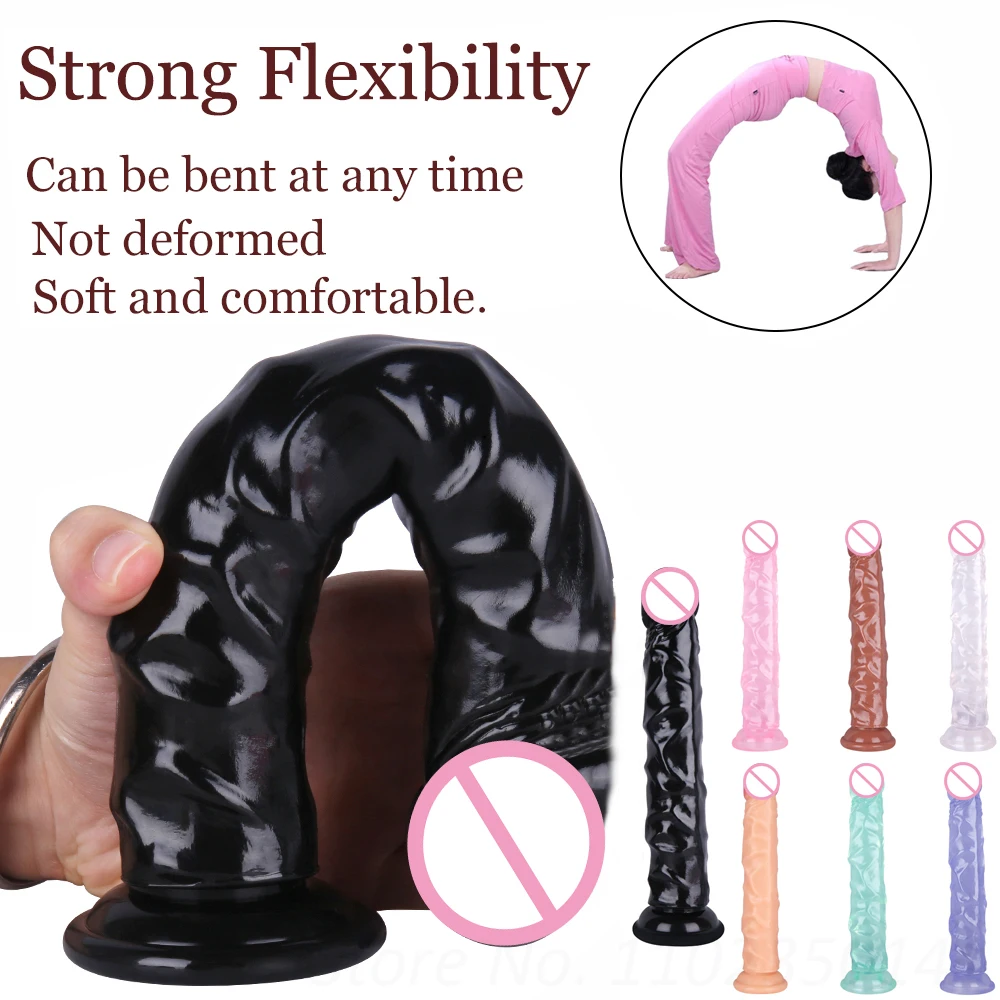 Consolador de 25cm de largo con ventosa, tapón anal para mujer, pene de goma, herramientas de masturbación de glúteos artificiales, masturbador de manos libres