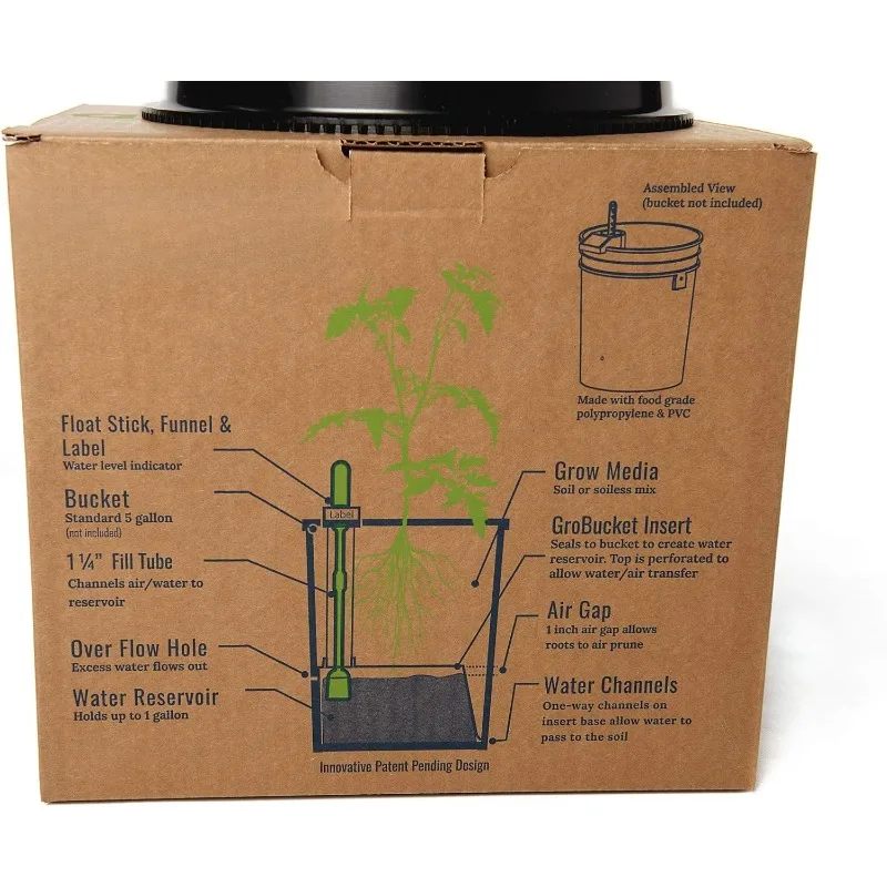 (10PK) self-watering sub-irrigated planter insert. Turn any bucket into a self-watering Container Garden. Create an i