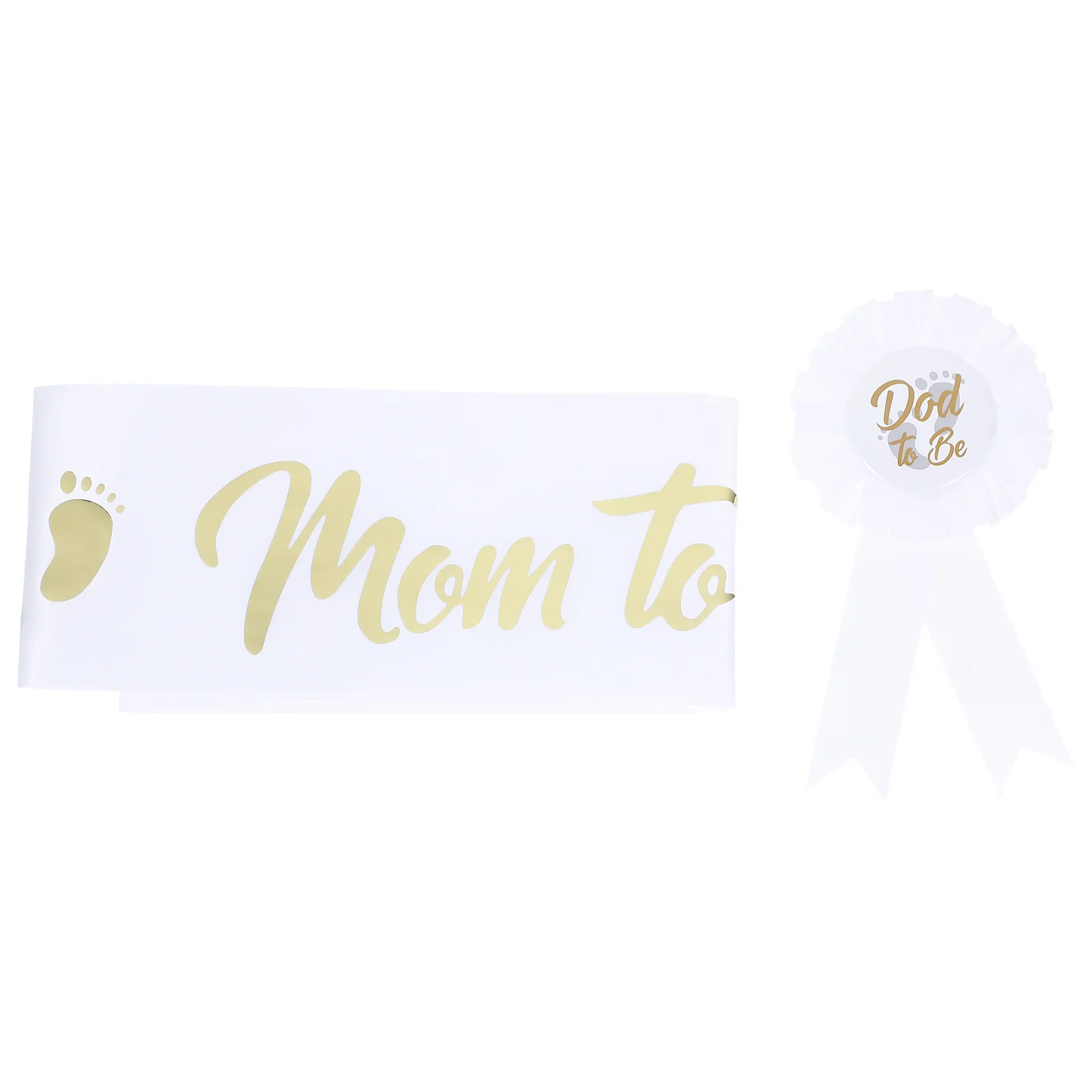 

Decorations Party Strap Badge Dad Mum Gifts Baby Tinplate Satin Mommy to Be Sash for Shower