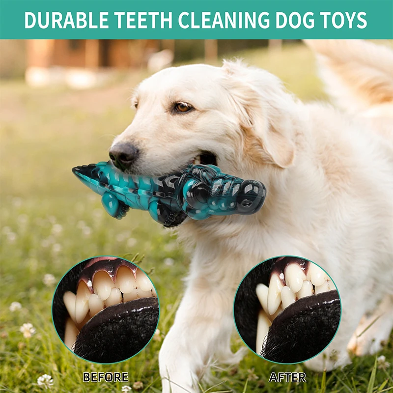 Large Durable Dog Chew Toys For Aggressive Chewers Tough Nylon Beef Flavor Pet Toys Puppy Bone Teeth Cleaning Play Game