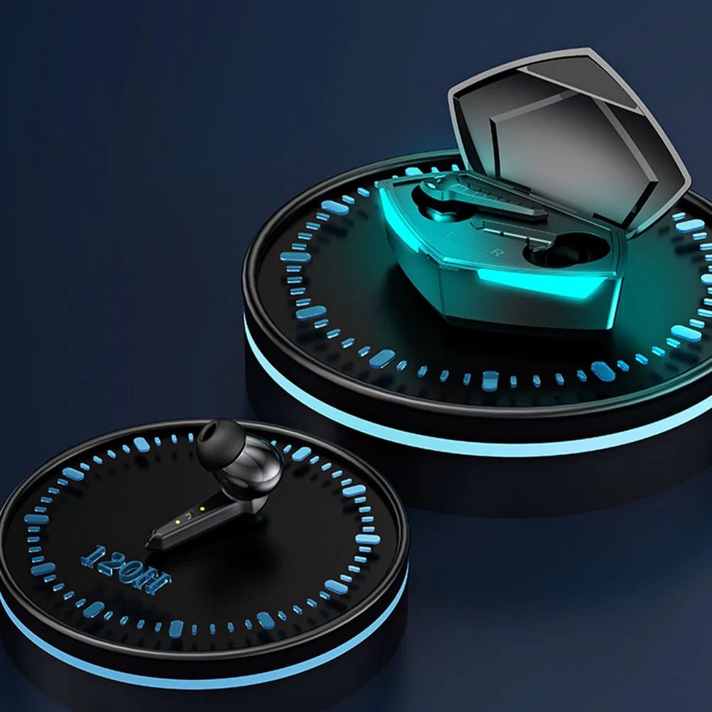 مجموعة واحدة من سماعات الأذن اللاسلكية باللون الأسود الممتاز لتقليل الضوضاء للرياضة في الهواء الطلق للاستخدام الداخلي ستيريو محمول #2