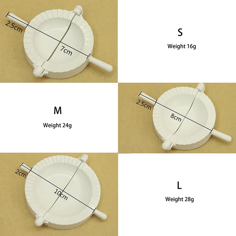 3pcs Dumpling Mold Pierogi Turnover Ravioli Empanada Dough Press Mould Maker