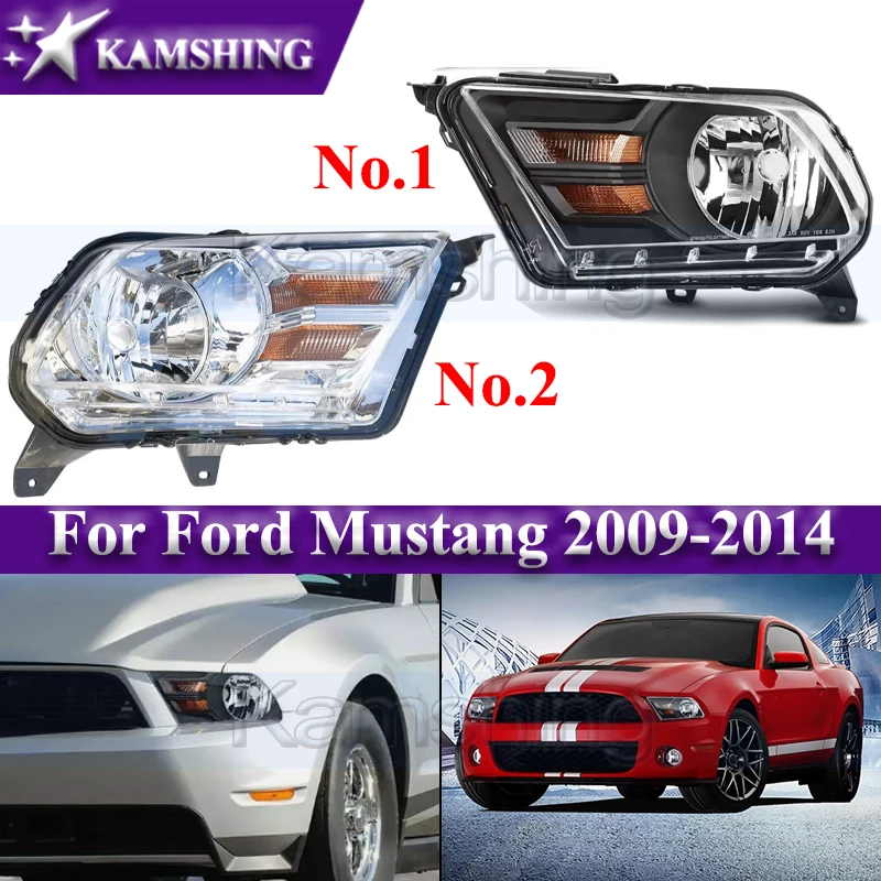 

Kamshing Front Bumper Headlight For Ford Mustang 2009-2014 Head Light Headlamp Head Lamp