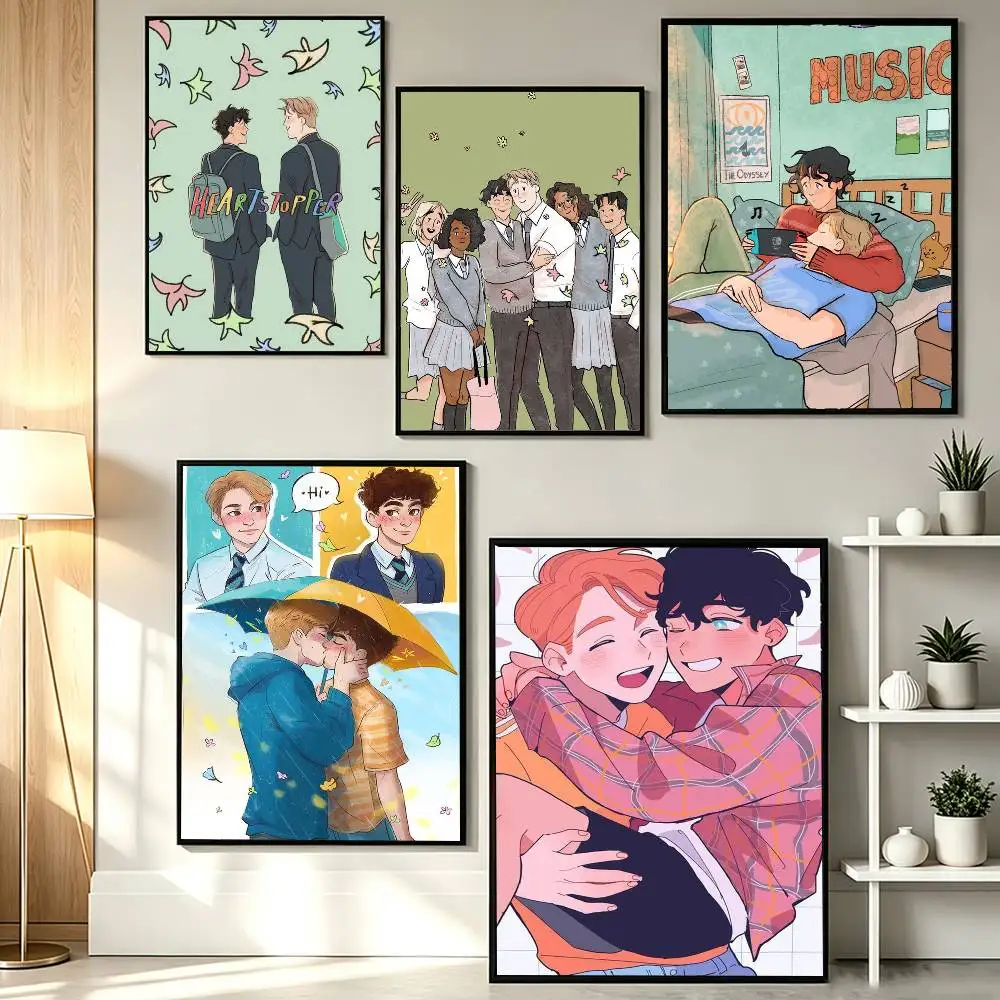 British Romance H-Heartstopper Poster HD Self Adhesive Waterproof Wall Art Ideal for Home Office Dorm Gift