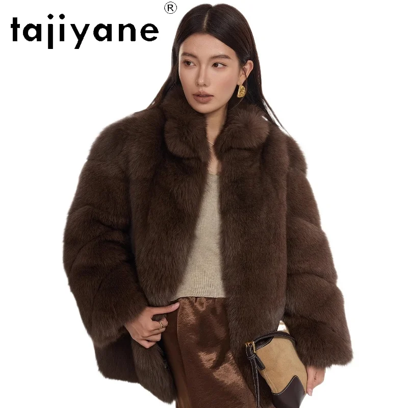 

TAJIYANE 100% Natural Fox Fur Coats Women Premium Real Fur Outerwears Stylish Warm Winter Jacket 2025 Woman Clothes ropa mujer