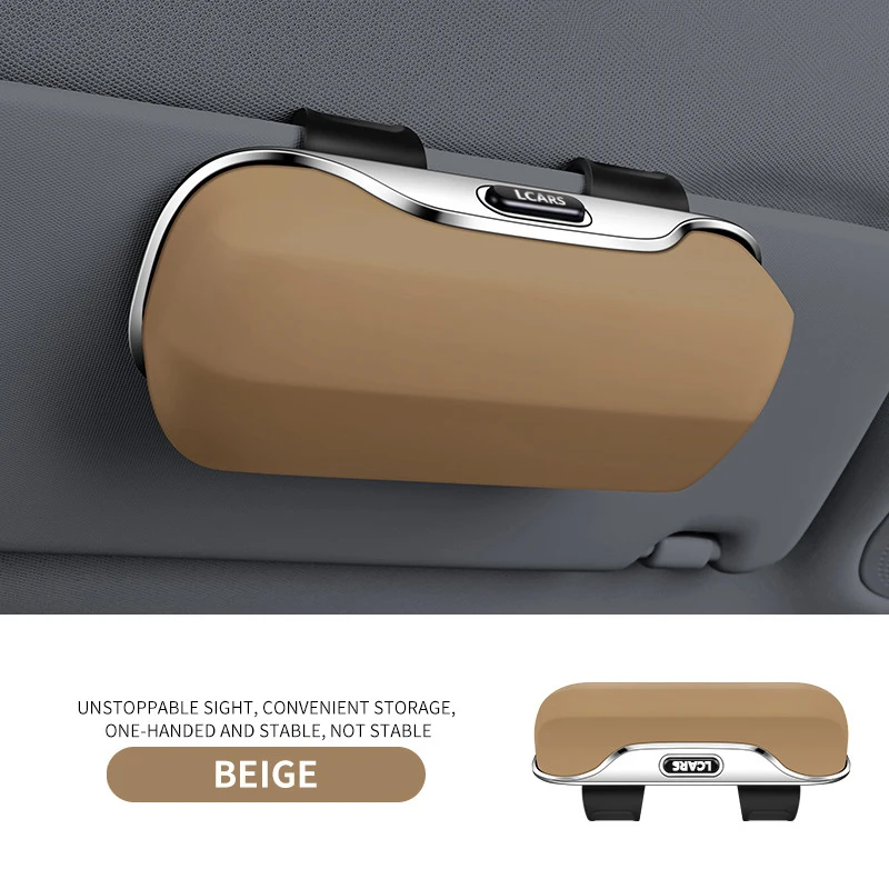Universal Auto-Montiert Brillen Fall Sonnenbrille Halter Fahrer Co-Pilot Lagerung Box Brillen Rahmen Sonnenschirm Bord Zubehör – Detail 9