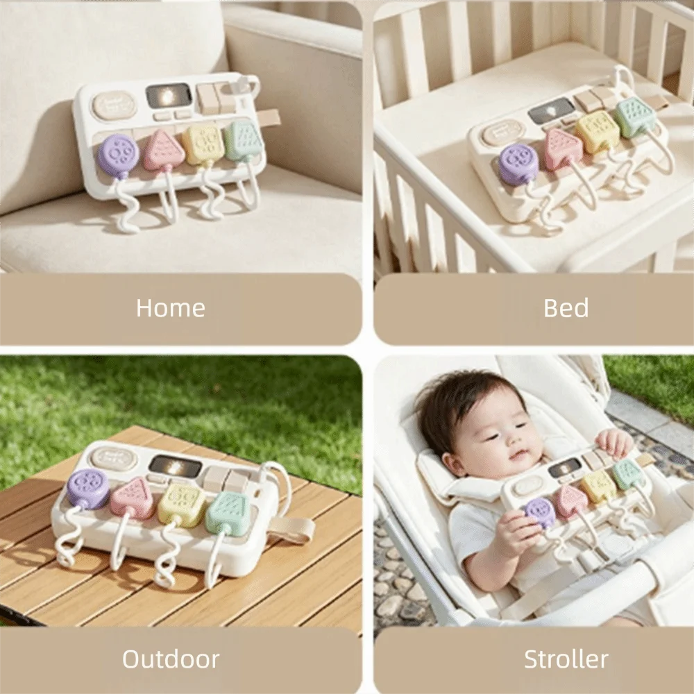 Hand-Eye Coordination Switch Board Sound Effects Sturdy Compact Plug Board Practical Life Skills Educational