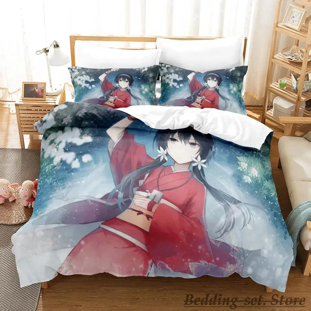 2023 Kyouka Bedding Set Single Twin Full Queen King Size Bed Set Adult Kid Bedroom Duvetcover Sets Anime parure de lit Bed