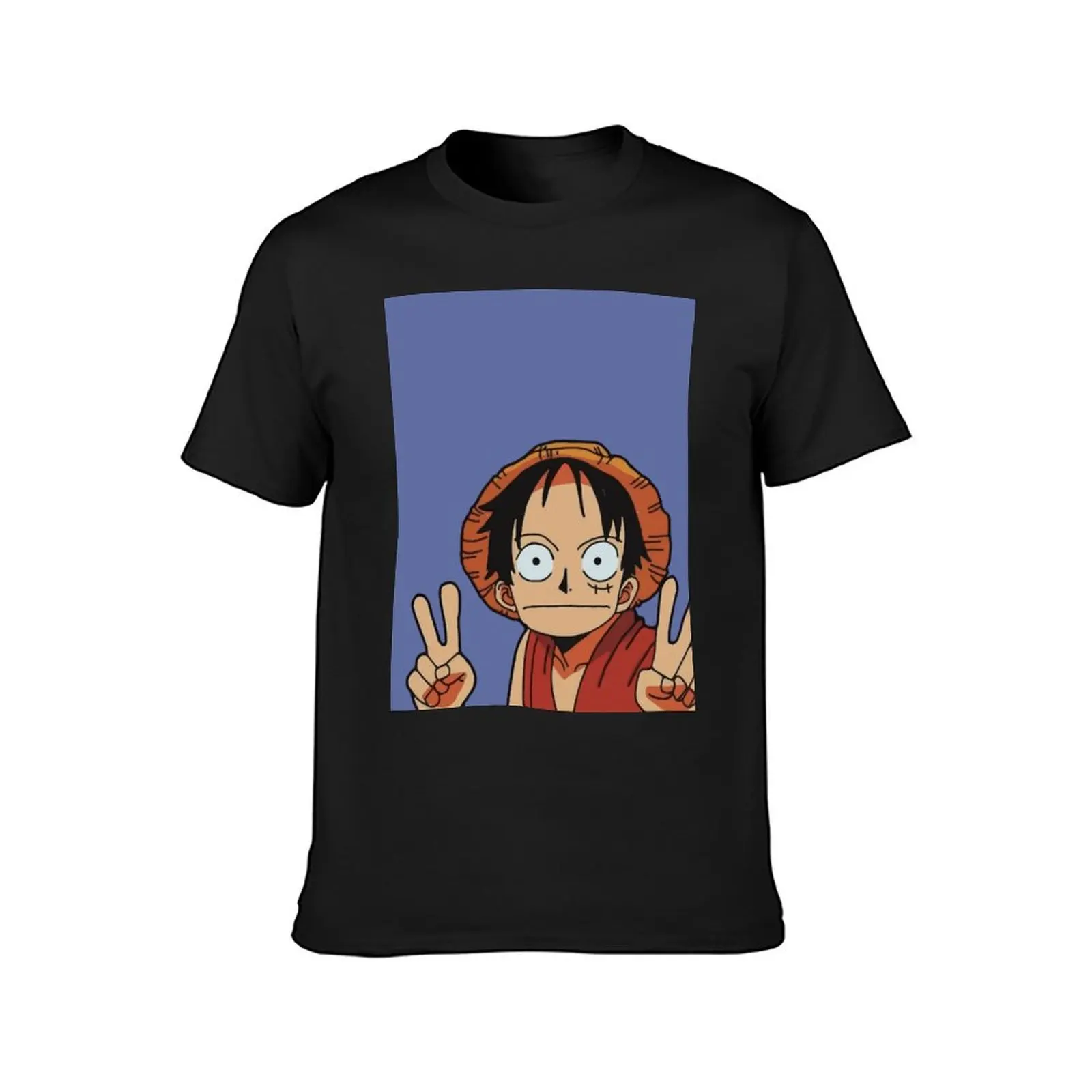 Luffy's Unamused Victory T-Shirt vintage clothes for a boy vintage mens clothes