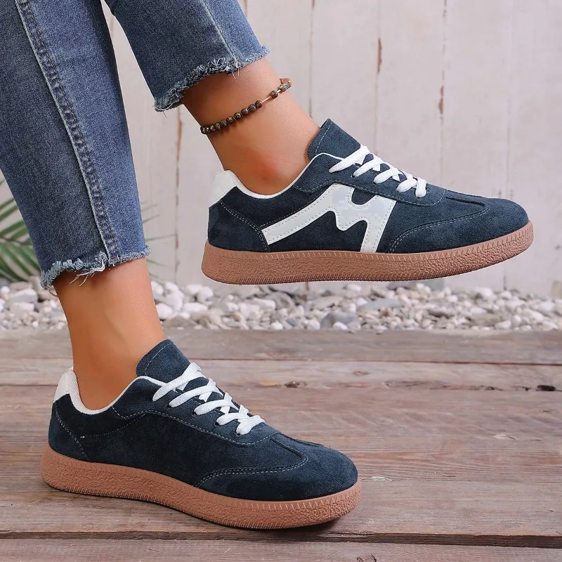 Leve tênis confortável para mulher moda listrado rendas até sapatos esportivos mulher casual respirável tênis plus size 43