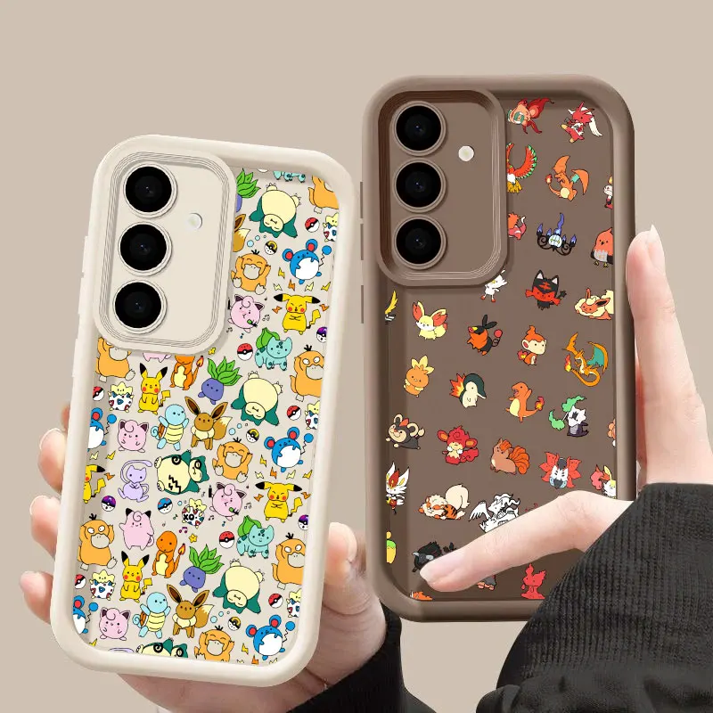 Cute Cartoon P-Pokemons S26 Ultra Case For Samsung Galaxy S26 S25 S24 S22 S23 Ultra S21 Plus S20 S25 FE Camera Protection Cover