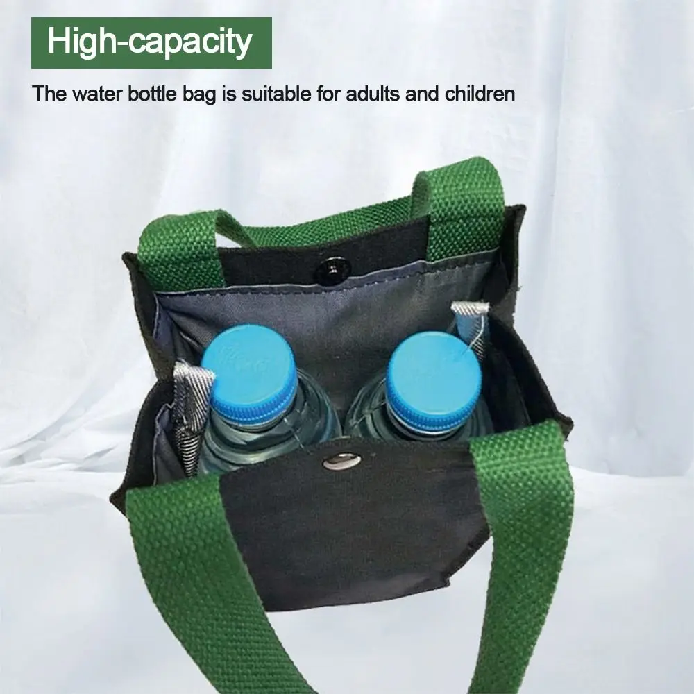Hand Carrying Insulated Cup Holder Camping Cup Bag Water Bottle Handbag Bottle Cover Canvas Pouch Water Bottle Holder