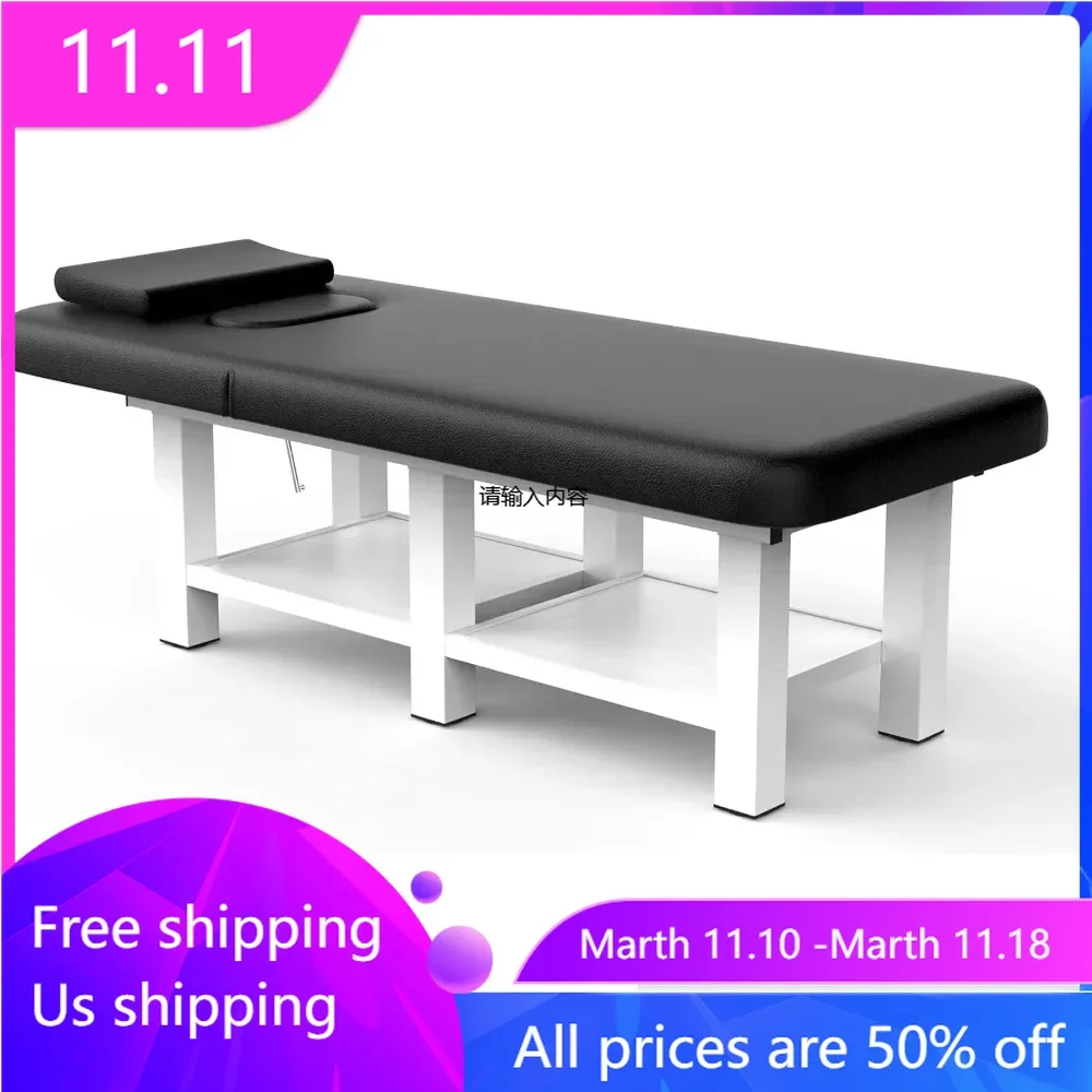 Metal frame PU leather 31.5 inches wide 75 inches long heavy-duty professional fixed massage table