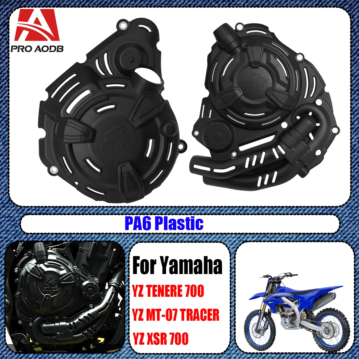 

Motorcycle Engine Clutch Cover Ignition Protector Guard For Yamaha TENERE 700/ MT-07/TRACER 7/ XSR 700/ FZ07/ 2014-2024