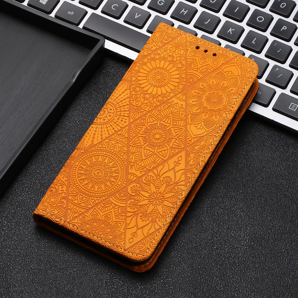 S23 S21 FE 5G Magnetic Leather Phone Case for Samsung Galaxy S23 Ultra S22 Plus S20 S10 S8 S9 Cases Retro Embossing Wallet Cover