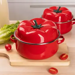 Enameled Saucepan Household Kitchen Cookware Cooking Noodle Stew Soup Boiling Water Pot