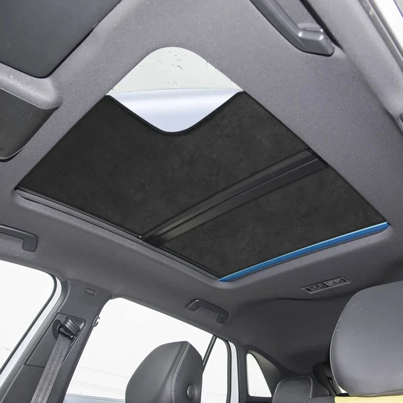 For VOLKSWAGEN ID.4 2021-Present Auto Suede Anti-UV Electrostatic Adsorption Sunshade Sunroof Heat Insulation Skylight