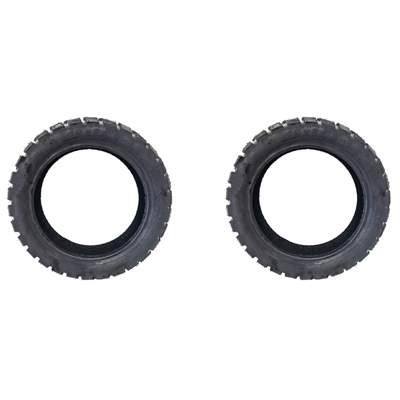 2X 10X2.70-6.5 Inner And Outer Tire Electric Scooter Balance Car Tire Off-Road Tubeless Tire Black 700G