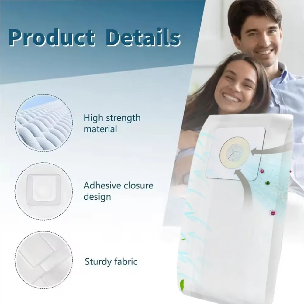 ใช้ได้กับอุปกรณ์เสริมเครื่องดูดฝุ่นถุงเก็บฝุ่น Bissell Style 7, ถุงกรองฝุ่นผ้าไม่ทอ, ถุงเก็บฝุ่น