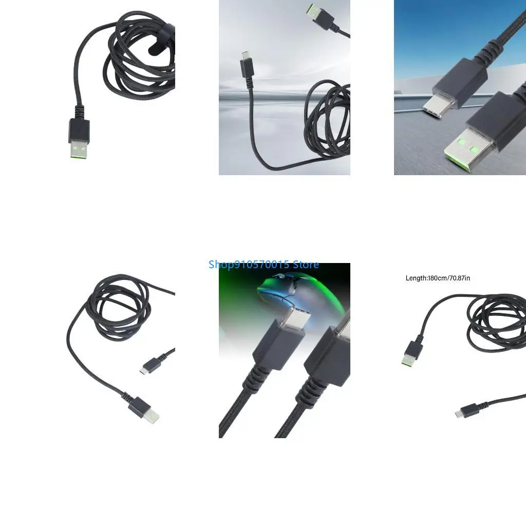 B95C USB C Mouse Cable With Rapid Data Capability,For DeathAdder V2Pro/V3Pro,Basilisk V3Pro Mouse For Home Travel Use