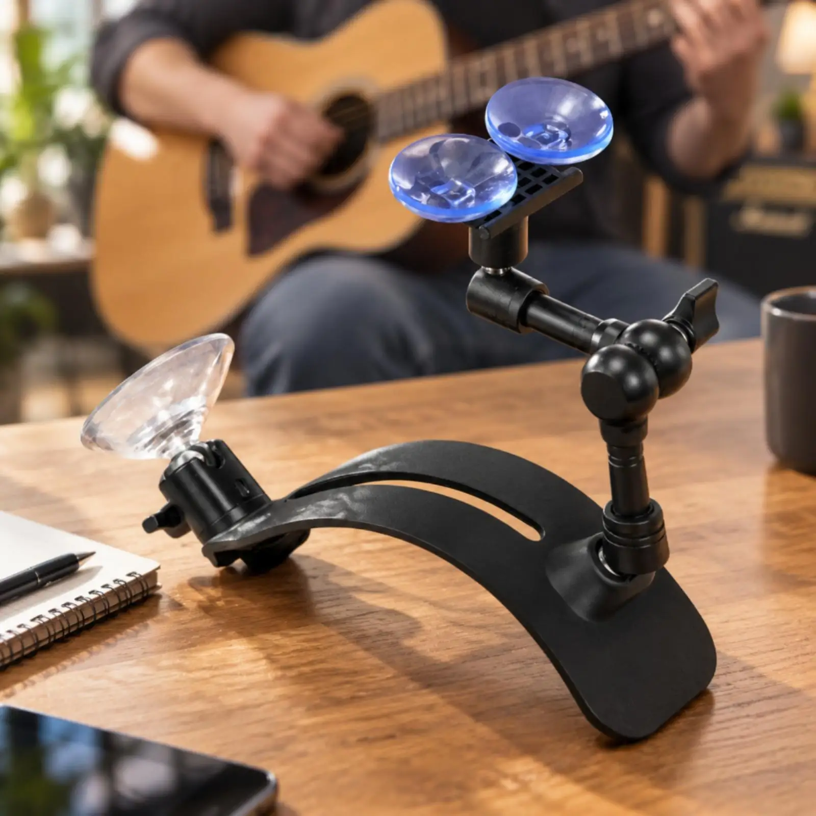 Portable Guitar Support Cushion with Multi Directional Joint Height Adjustable for Seated Playing