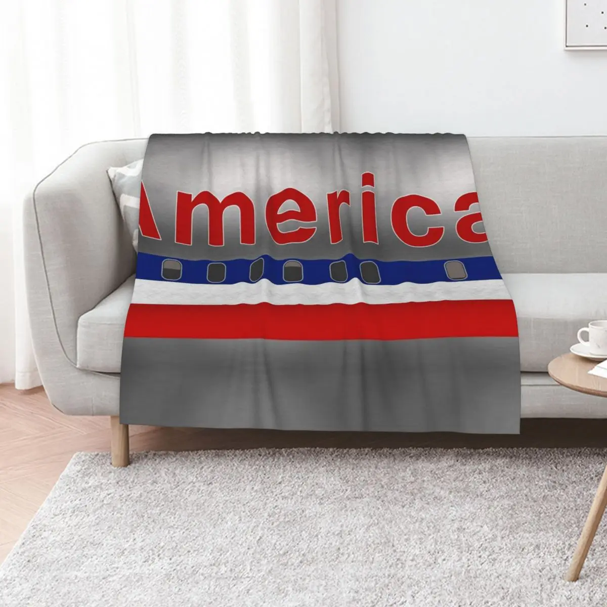 Plane Tees - American Airlines (Classic) Throw Blanket Flannels Decoratives Loose Summer Bed Fashionable Blankets