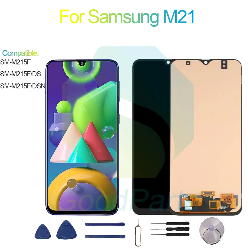 

Для ЖК-дисплея Samsung M21, экран 6,4 дюйма, SM-M215F/DS, SM-M215F/DSN M21, сменный сенсорный дигитайзер в сборе