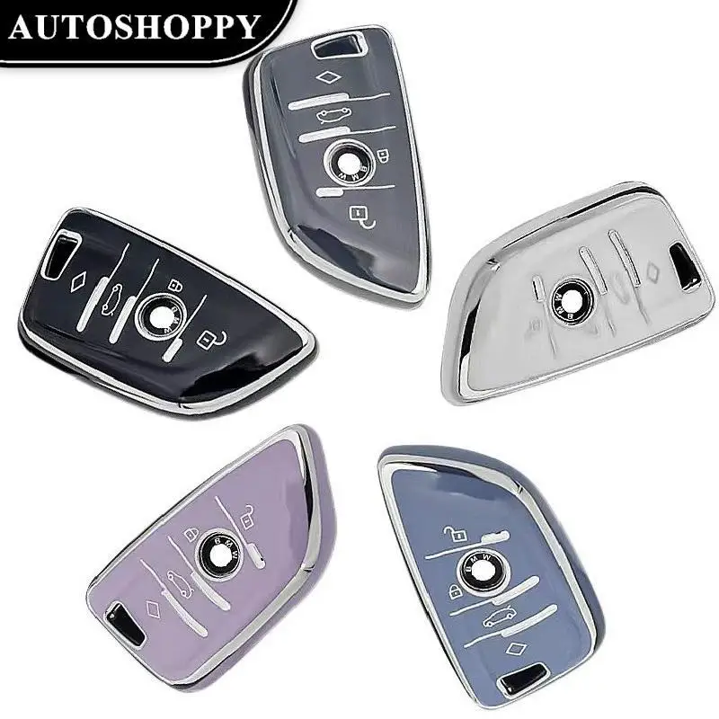 

Fashion TPU Car Remote Key Case Cover Shell Fob For BMW X1 X3 X5 X6 X7 1 3 5 6 7 Series G20 G30 G11 F15 F16 G01 G02 F48 Keyless