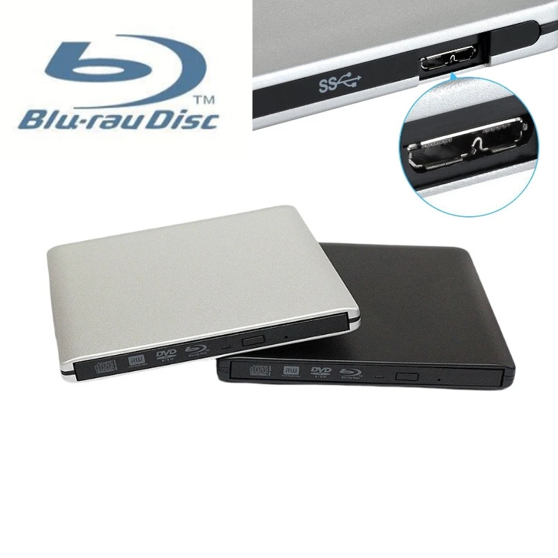 Portable Blu Ray Burner  USB 3.0 DVD Players External Blu Ray Writer  Dvd Drive  Usb Blu Ray Player