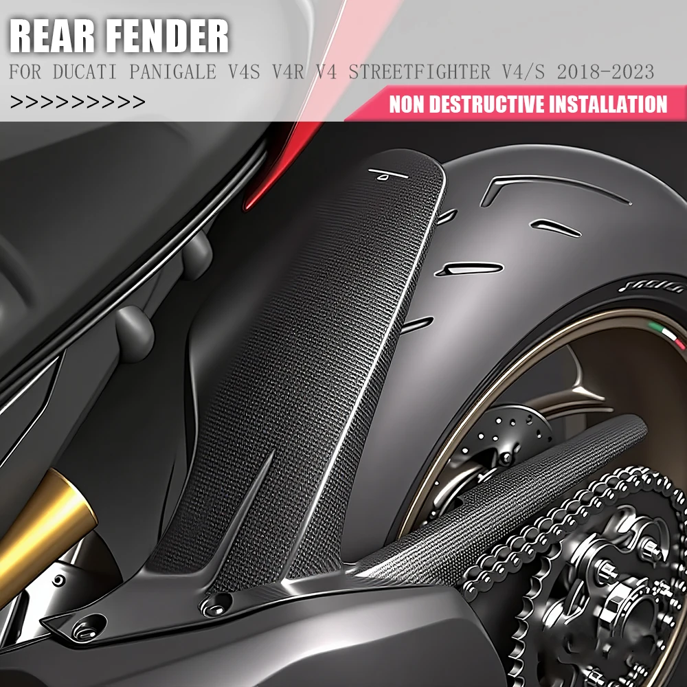 Moto Parafango Posteriore Parafango Splash Copertura Per DUCATI Panigale V4S V4R V4 Streetfighter V4/S 2018-2023 Accessori In Fibra di Carbonio