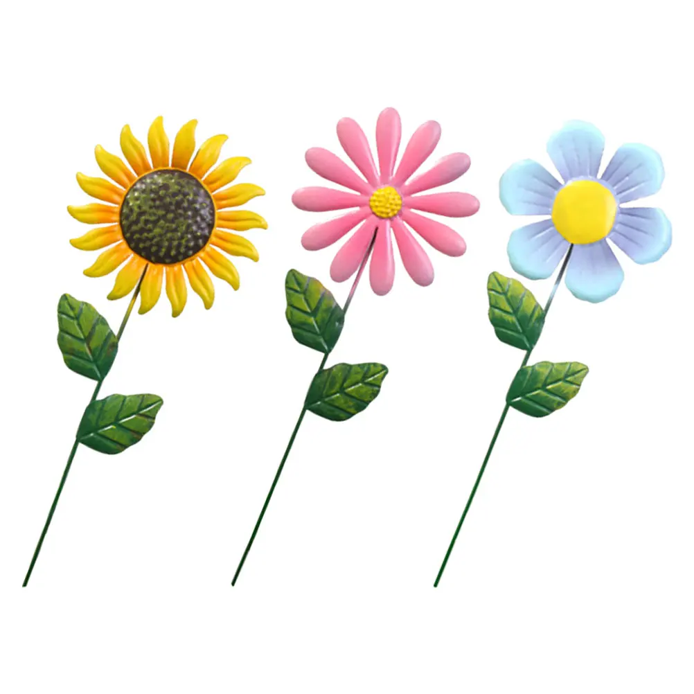 

Sunflower Artificial Flowers Decorative Stake Garden Ornaments Metal Flowers Spring Decor Lawn Yard Pathway Stakes Outdoor
