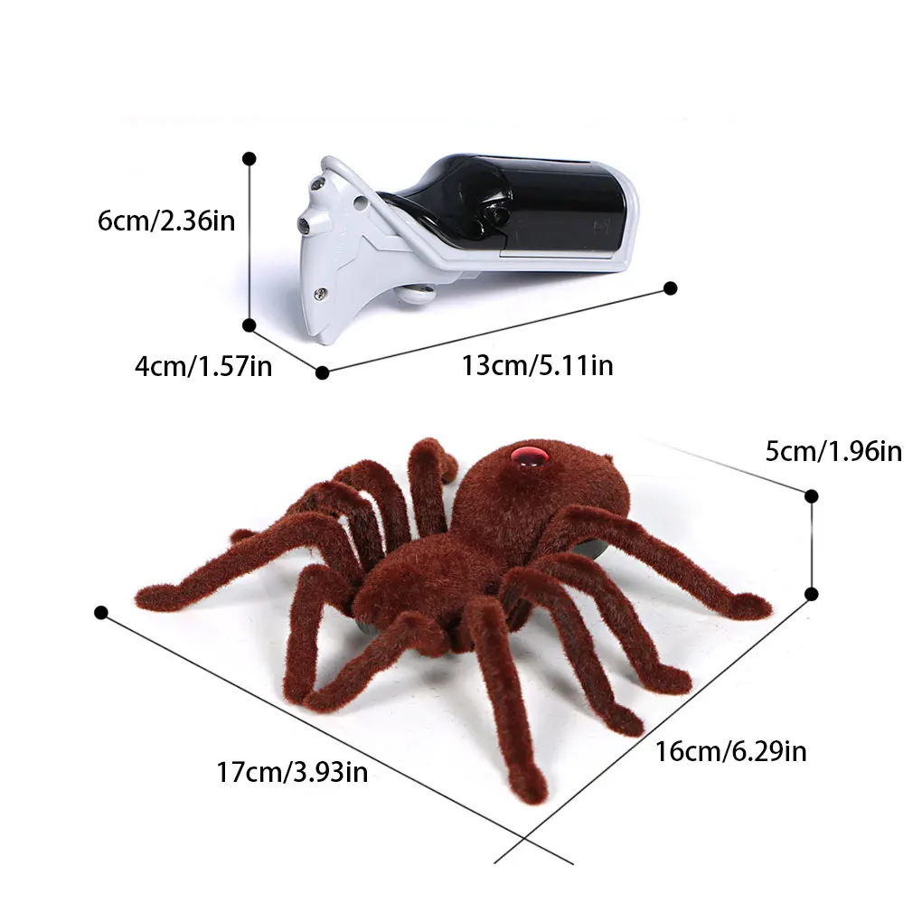 Juguete de plástico con Control remoto de araña Real para asustar a amigos en cualquier lugar, atracciones realistas para bromas, juguetes para trucos