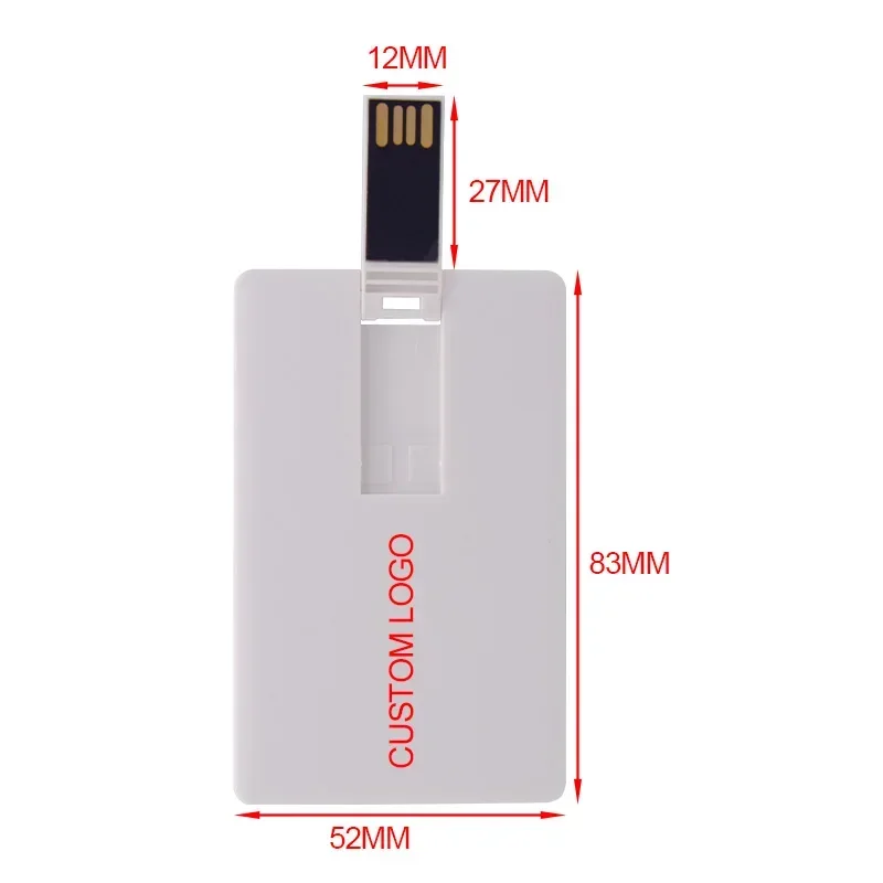 100pcs/lot Bank Card USB Memory Stick Master Credit Card USB Flash Drive Pendrive 2.0 4GB 8GB 16GB 32GB 64GB Pen Drive Free Logo