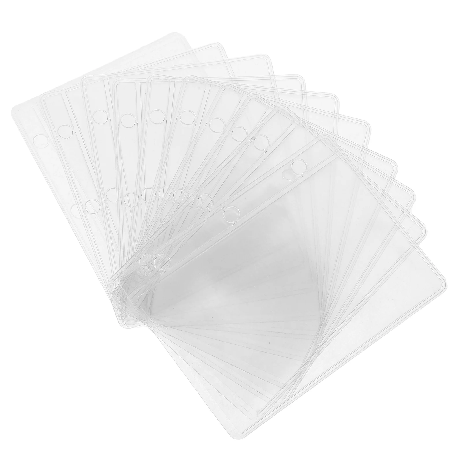 

10pcs PVC Mini Binder Insert Pockets Storage Receipt Business Card Holder Budget Envelope for Loose Leaf Booklets Reusable