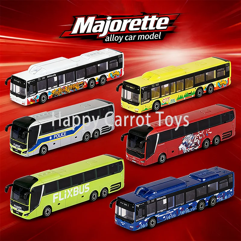 Autobús de Ciudad Majorette 1/64 Diecast MAN Lion's City, Modelo de 13cm, Vehículo de Aleación Metálica, 6 Colores Disponibles, Regalos, Juguetes Coleccionables