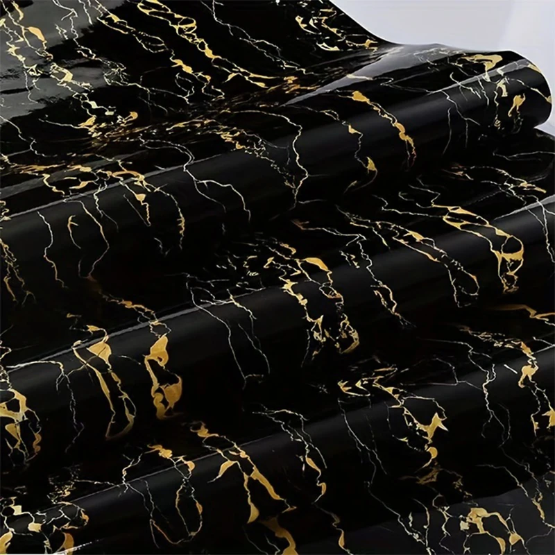 ملصق حائط مزخرف مقاوم للرطوبة ومقاوم للماء 40 سم من مادة PVC ذاتية اللصق لخزانة الحمام على سطح الطاولة