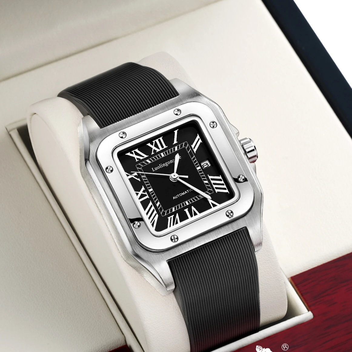 Square-Shaped Popular Men's Me - Luxury Watch On Rubber Strap recension och pris
