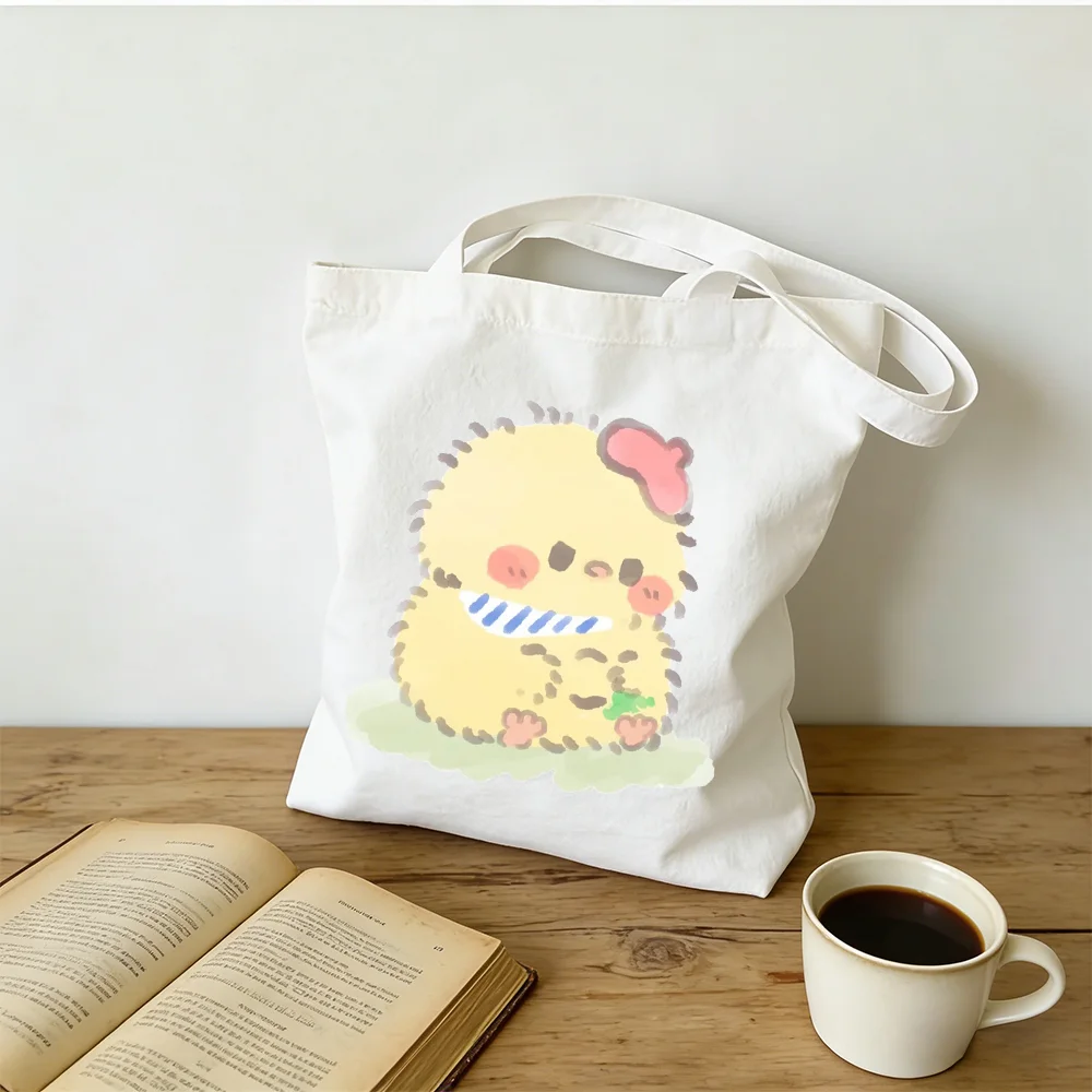 

Сумка-шоппер Love and Deepspace Rafayel Angry Little Yellow Chicken, милая холщовая сумка 30x35/35x40 см, аниме-косплей, на одно плечо, для хранения